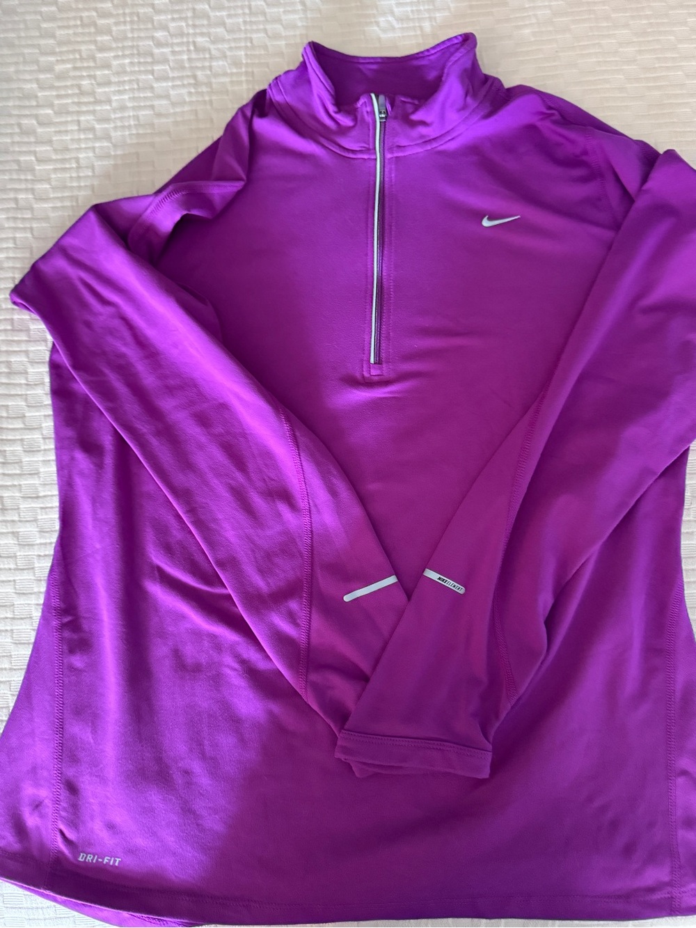 Nike 3/4 zip long sleeve dri fit